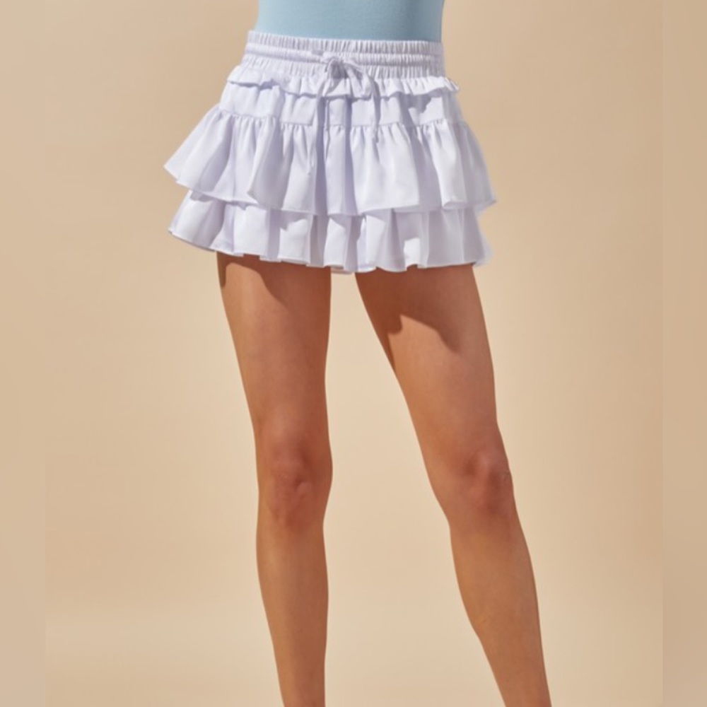 day + moon orange ruffle skirt NWT